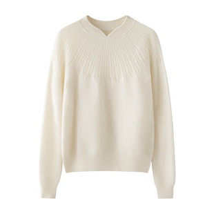 2025秋冬新款山羊绒衫女半高领纯色针织打底衫宽松显瘦羊毛衫毛衣