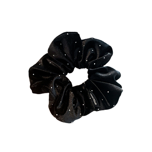 新款丝绒满天星点钻布艺大肠发圈高级感发饰甜美扎低马尾头花头绳