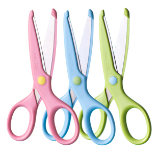 得力儿童剪刀手工安全剪刀小学生diy剪纸折纸剪子不伤手美术专用幼儿园手工专用圆头便携式圆头塑料小号剪子