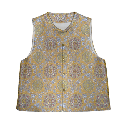 三马新中式国风100%桑蚕丝马甲