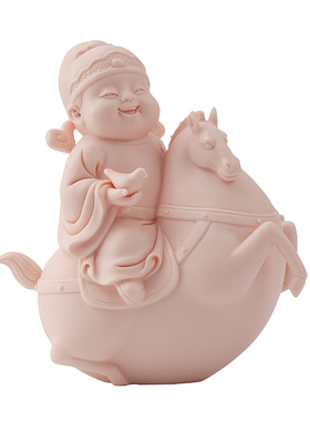 陶瓷马到成功家居摆件