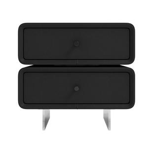 曲美家居中古风置物架收纳简约主卧室床边储物小型 旋木床头柜