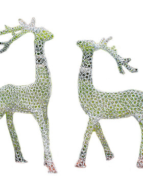 不锈钢网格金属丝楼盘抽象动物