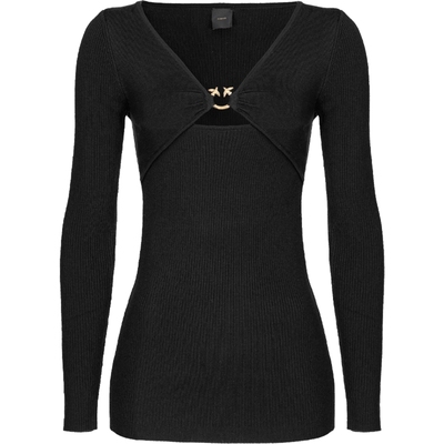 PINKO女士搭扣紧身针织衫