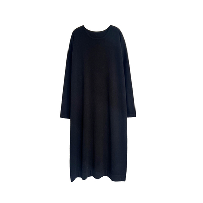 3ts10o羊毛针织连衣裙女秋冬长款毛衣裙内搭宽松打底裙