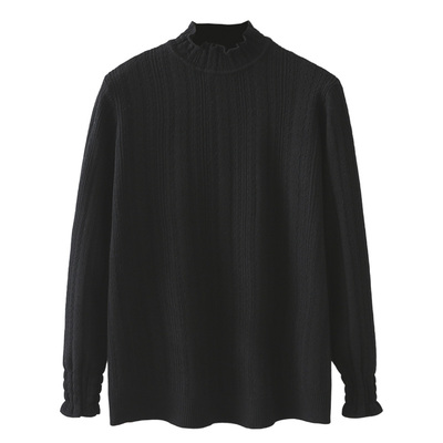 打底毛衣女大码半高领内搭针织衫