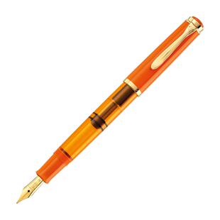 【新年礼物】德国Pelikan百利金Classic传统M200 Orange Delight驭光橙不锈钢尖24K镀金商务送礼练字刻字