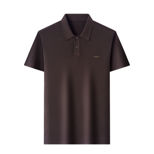 稻草人精纺羊毛衫男士翻领短袖毛衣秋冬季中老年加厚针织衫打底衫