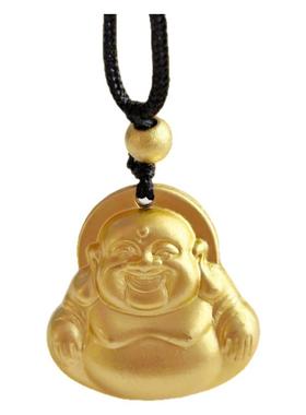 沙金弥勒佛吊坠笑口常开福字挂件