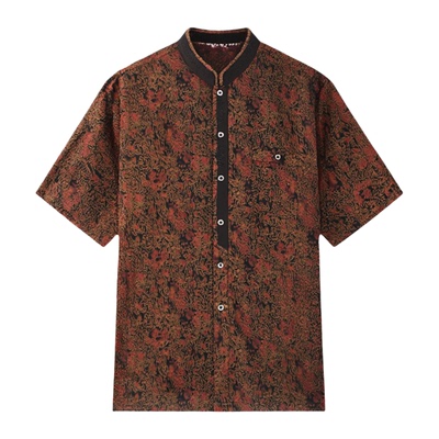 香云纱男士唐装短袖男高档真丝