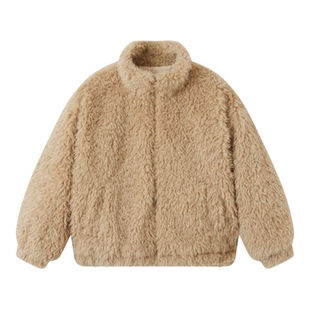 【现货】senbaby童装女童加棉毛绒绒上衣2025冬款儿童毛毛外套