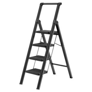 家用梯子折叠梯多功能伸缩加厚人字梯室内登高小型轻便四步爬楼梯