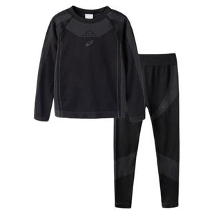 亚瑟士打底衫童装秋冬季针织长袖长裤保暖运动速干儿童训练服休闲