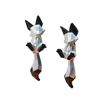 元术乐之原创设计小狐狸耳钉