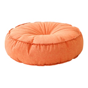 圆形蒲团坐垫学习办公久坐透气不闷舒适腰靠垫亚麻混纺坐墩榻榻米