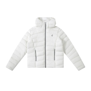 FDR官方店 撞色拉链分割外套男轻薄修身连帽排骨羽绒服女款冬季