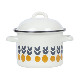 搪瓷汤锅小奶锅一人小炖盅特厚食品级猪油罐家用储油罐带盖茶叶罐