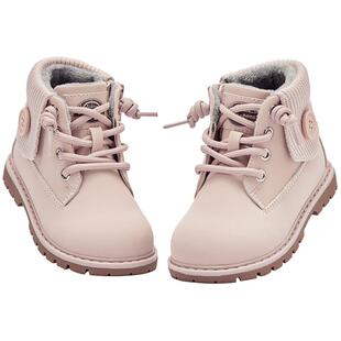 戴维贝拉童鞋男童靴子冬季新款女童马丁靴儿童宝宝加绒防滑鞋子