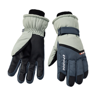 滑雪手套男生冬季保暖可触屏玩雪防泼水加绒厚骑行电动车东北防寒