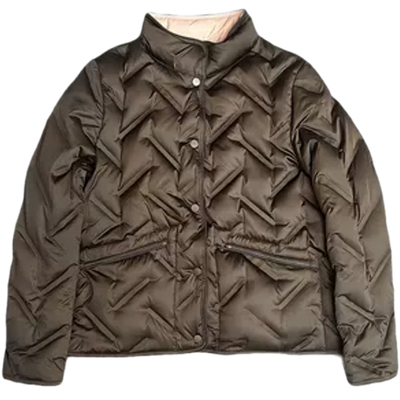 波兰95白鹅绒防绒双面立领短款