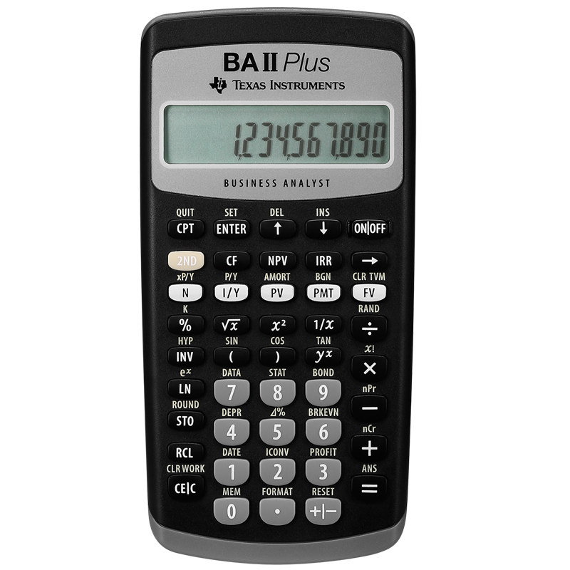 德州仪器ba ii plus财务金融计算器TI-BAII/CMA/FRM/CFA考试机