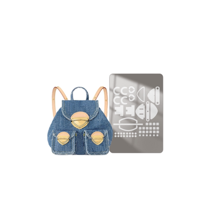 牛仔单宁双肩包五金保护膜