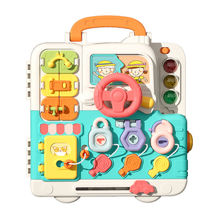 忙碌板蒙氏教育早教益智玩具精细动作训练教具宝宝忙碌箱蒙特梭利