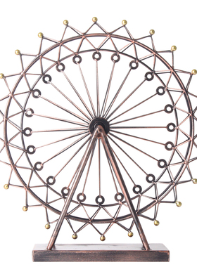 铁艺摩天轮旋转发光装饰摆件