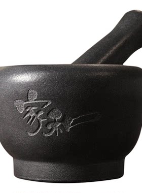 溪邸乌金石臼捣蒜中药打磨不掉粉