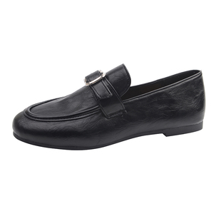 法式百搭配裙子小皮鞋女2026新款春夏季女鞋子黑色单鞋厚底乐福鞋