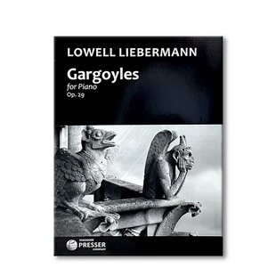 利伯曼 奇异石雕 op29 钢琴独奏 费舍尔原版乐谱书 Liebermann Gargoyles for Piano 410-41289