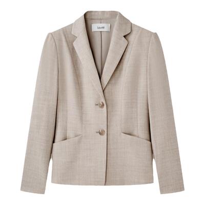 LAUREL羊毛绒两粒扣西装