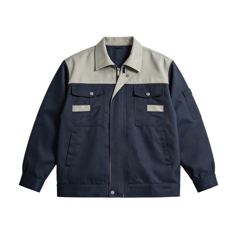 秋季加厚纯棉工作服套装男劳保服