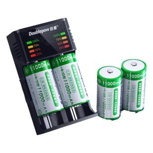 倍量1号充电电池燃煤气灶热水器多功能充电器D型一号usb替1.5锂电