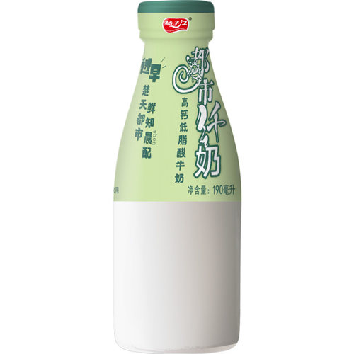 【武汉地区每日配送】低脂零蔗糖酸牛奶190ml 扬子江都市纤奶