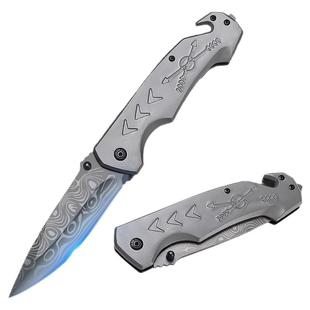 刀具大马士革纹折叠刀随身携带小刀子冷兵器水果刀生存随身便携刀