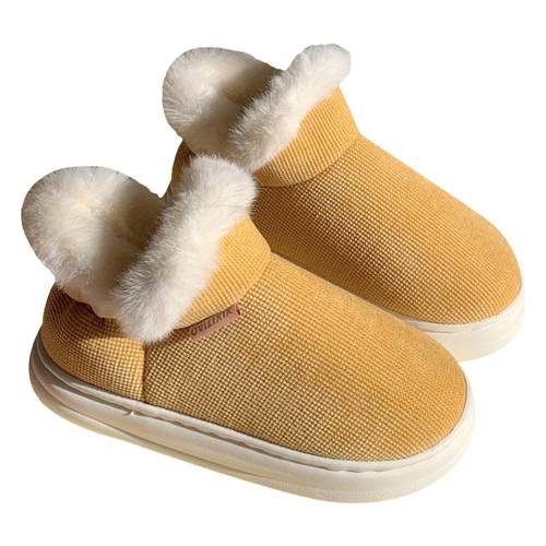 细细条 外穿保暖加绒加厚时尚雪地靴男女2025简约百搭情侣棉鞋冬