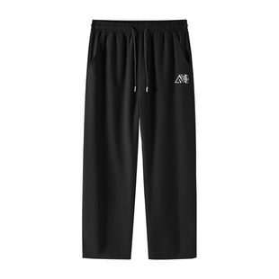 班尼路S&K系列冰丝速干裤子男款夏季黑色痞帅百搭长裤休闲直筒裤A