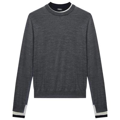 OCHIRLY欧时力拼接撞色针织毛衣