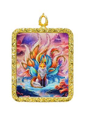 藏式狐狸唐卡吊坠扎基拉姆