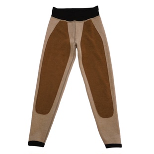 兄华女保暖裤98770加厚秋裤蚕丝骆驼绒加大护膝护腰贴片磨毛加绒