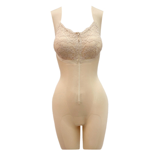 曲线主义蕾丝拉链塑身连体衣女显瘦收腹提臀塑形内衣美体紧身衣