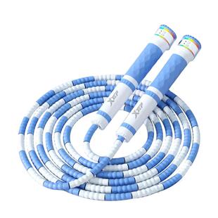 特步竹节跳绳小学生专用儿童幼儿园初学一年级大班宝宝不打结绳子