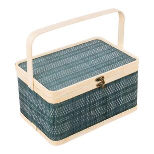 2025新款装粽子零食水果土特产的竹篮子包装空礼盒定制贴牌logo