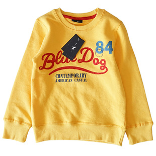 多款男孩长袖T恤套头纯棉儿童卫衣中小童春秋休闲上衣蓝灰黄色S28