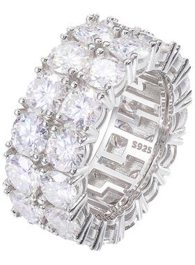 高端定制莫桑石戒指男士