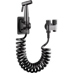 全铜马桶伴侣带喷枪角阀卫生间一进二出双出水三角阀三通双控龙头