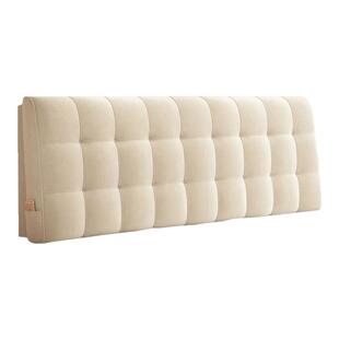 床头软包奶油风榻榻米可拆洗卧室床头靠垫套罩简约现代大靠背定制