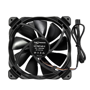 安耐美280水冷散热风扇14CM高档温控超静音银欣透明机箱14025风扇