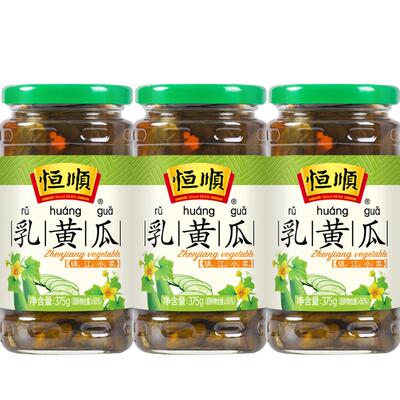 恒顺乳黄瓜爽口3瓶镇江小菜酱菜